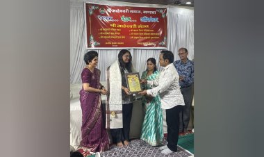 Young Author Vidushi Malpani Honoured at Mahesh Navami Mahotsav 2026