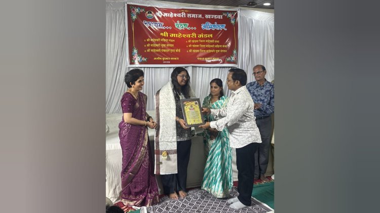 Young Author Vidushi Malpani Honoured at Mahesh Navami Mahotsav 2026