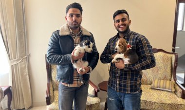 Youtuber Pulkit Vamp gifts Husky puppy to Punjabi singer Prem Dhillon