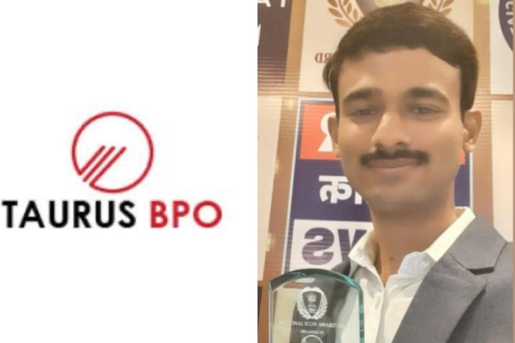 Tanish Chaurasia Honoured with National Icon Award Joins Taurus BPO Indore